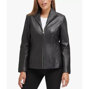 Cole Haan Black Lamb Leather Jacket